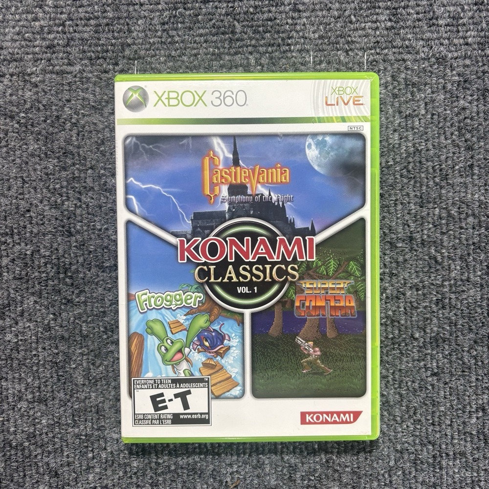 Konami Classics: Vol. 1 (Xbox 360, 2009) CIB Complete Works Castlevania Contra